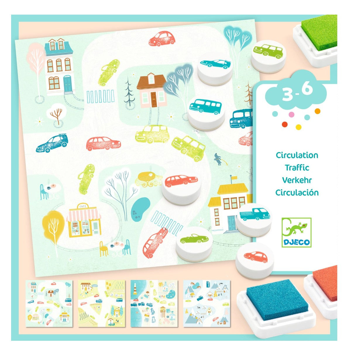 Djeco Kreative stempler, Trafikk