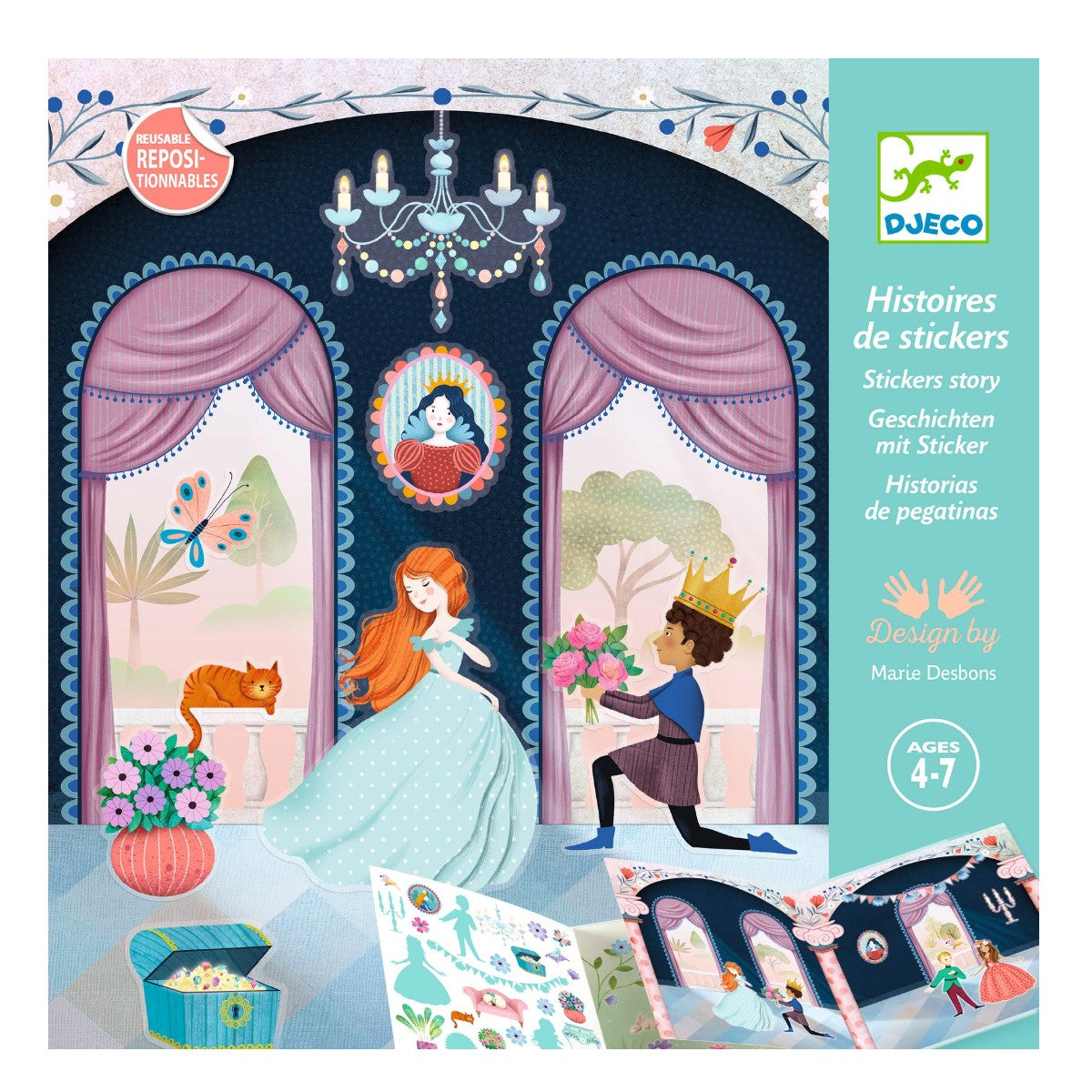 Djeco gjenbrukbare klistremerker, Slottet