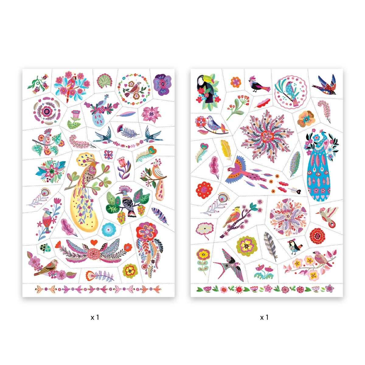 Djeco tatoveringer, Fugler