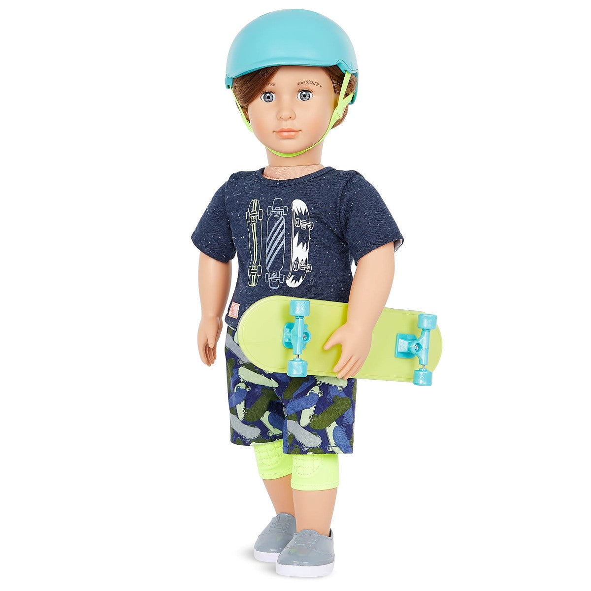 Our Generation dukke, Theodore m/ skateboard - 46 cm
