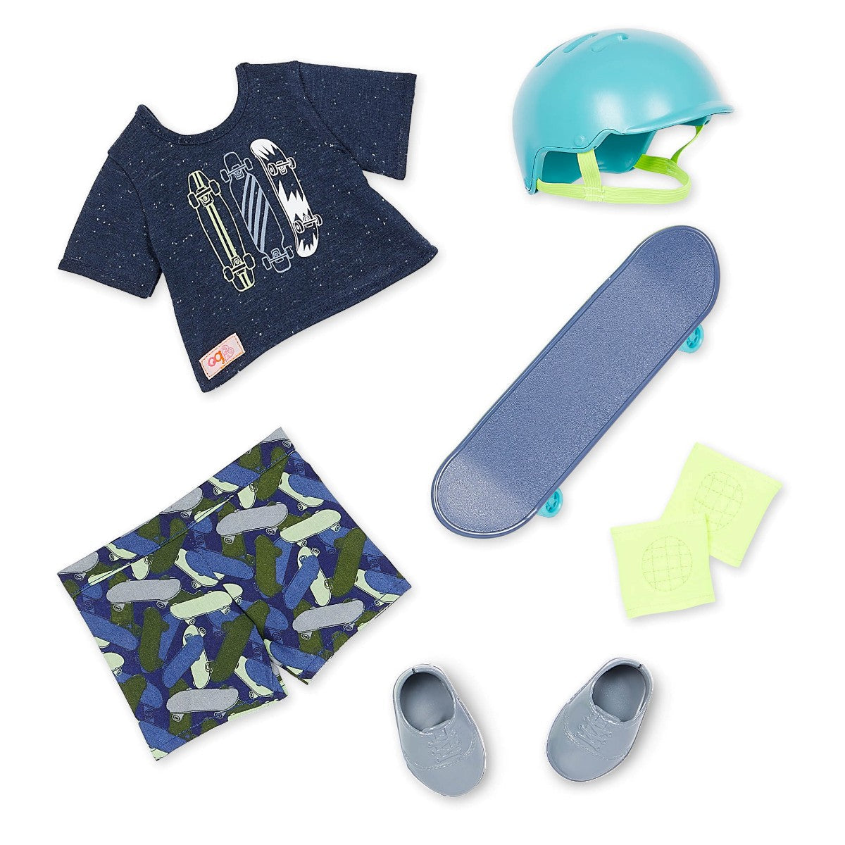 Our Generation dukke, Theodore m/ skateboard - 46 cm