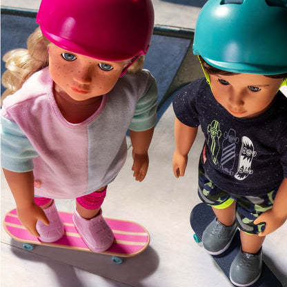 Our Generation dukke, Theodore m/ skateboard - 46 cm