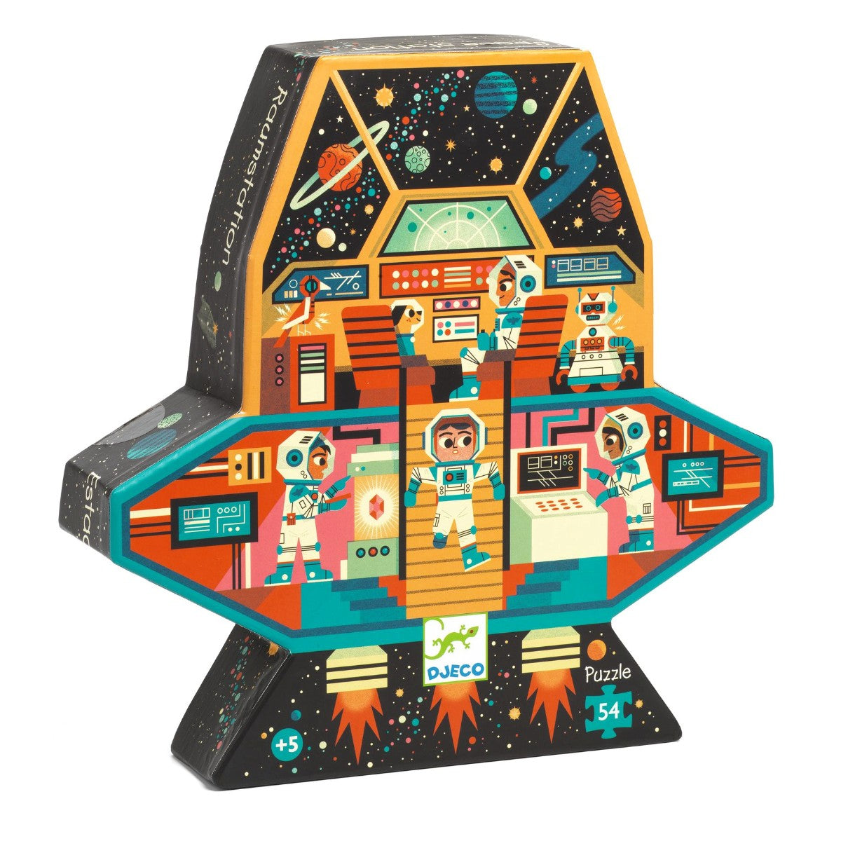 Djeco Silhuettpuslespill, Space station 54 brikker