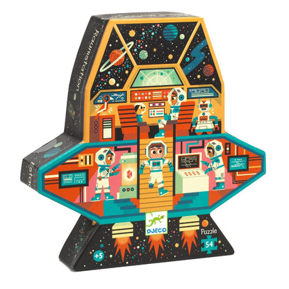 Djeco Silhuettpuslespill, Space station 54 brikker