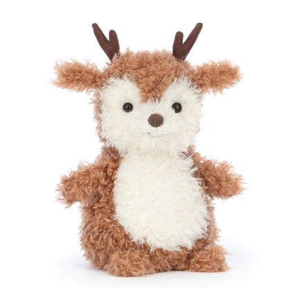 Jellycat bamse, Julebamse, Little rensdyr - 18 cm