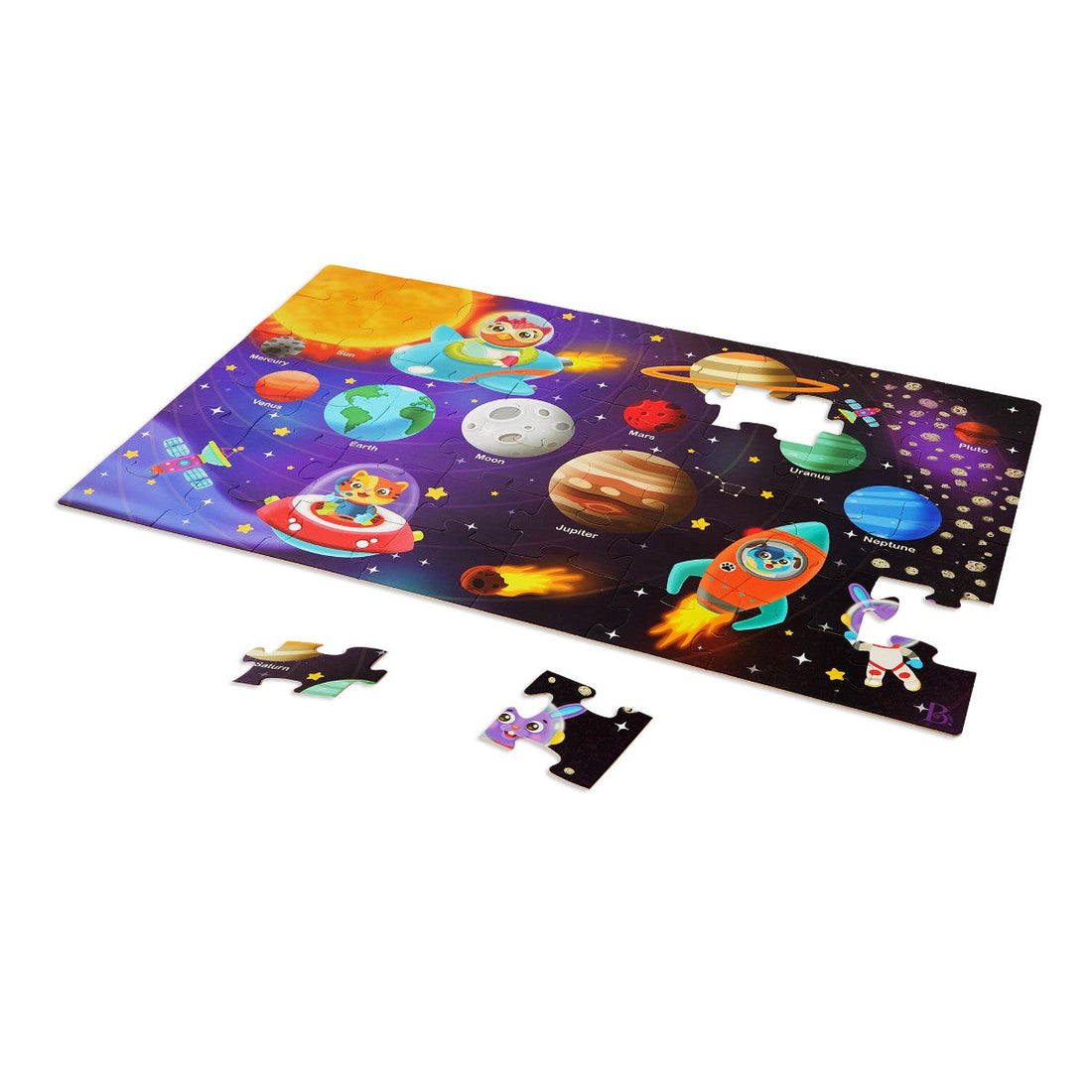 B Toys Gulvpuslespil Solsystemet billede af barnepuslespil