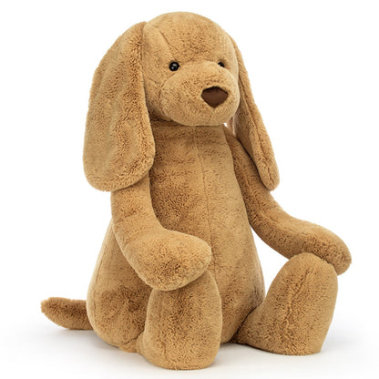 Jellycat bamse, Bashful Toffee hund, virkelig stor hund - 108 cm.