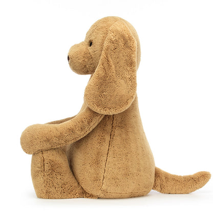 Jellycat bamse, Bashful Toffee hund, virkelig stor hund - 108 cm.