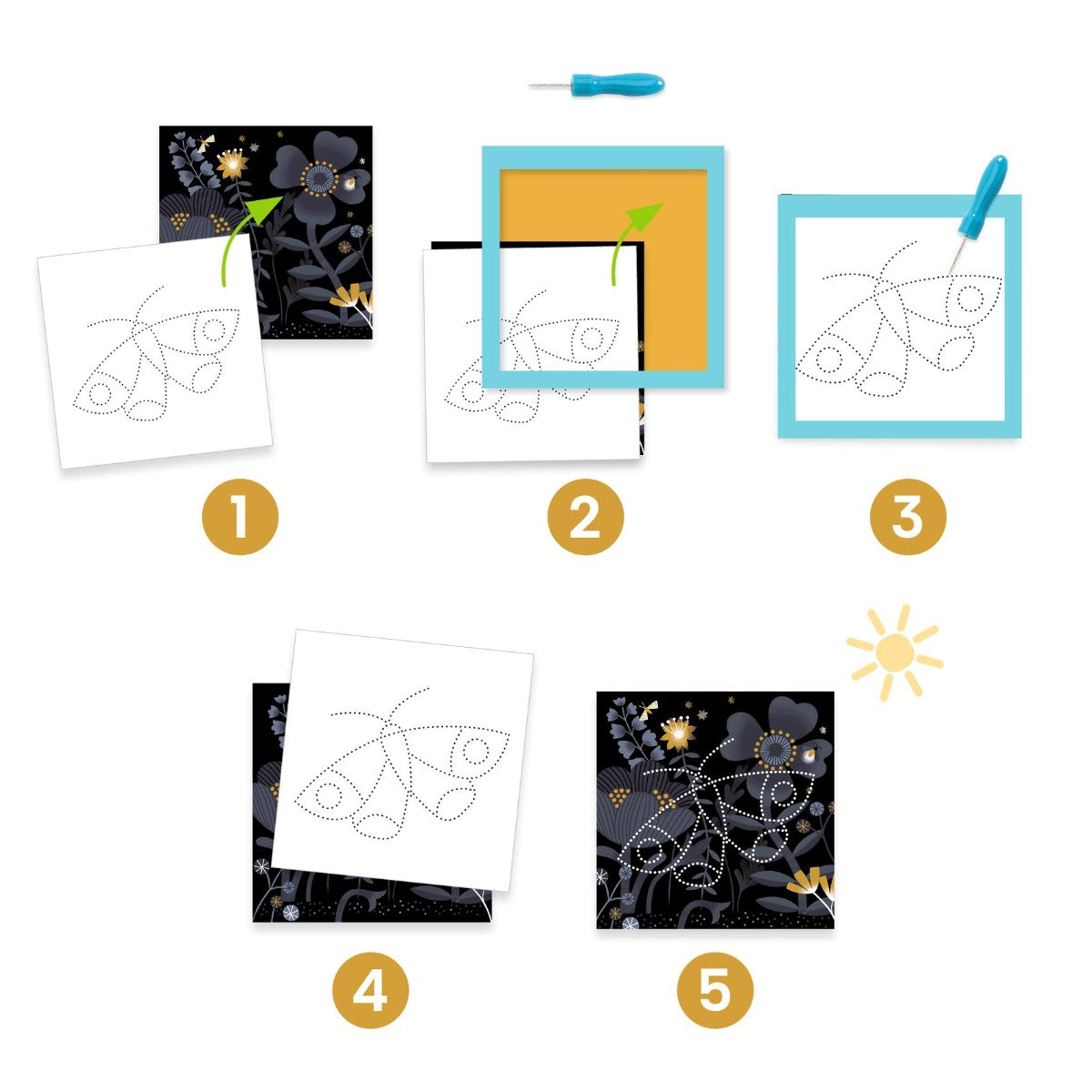 Djeco Kreativ eske, Billedafsløring