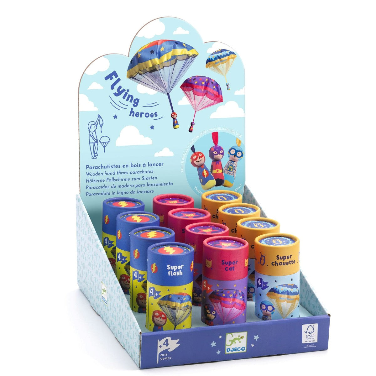 Djeco Fallskjermhopper, flyvende helter - ass.