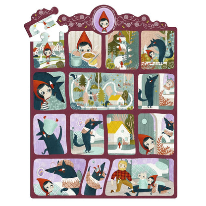Djeco puslespill, Story puzzle, Rødhette - 35 brikker