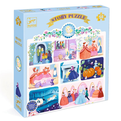 Djeco puslespill, Story puzzle, Askepott - 54 brikker