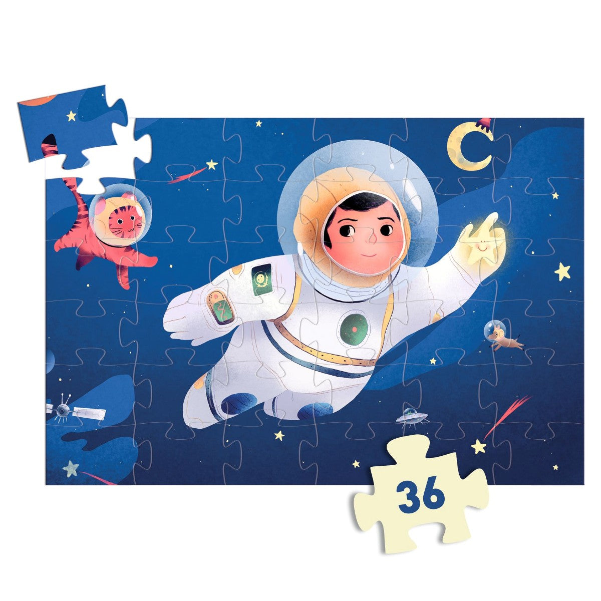 Djeco puslespill, Astronaut – 36 brikker
