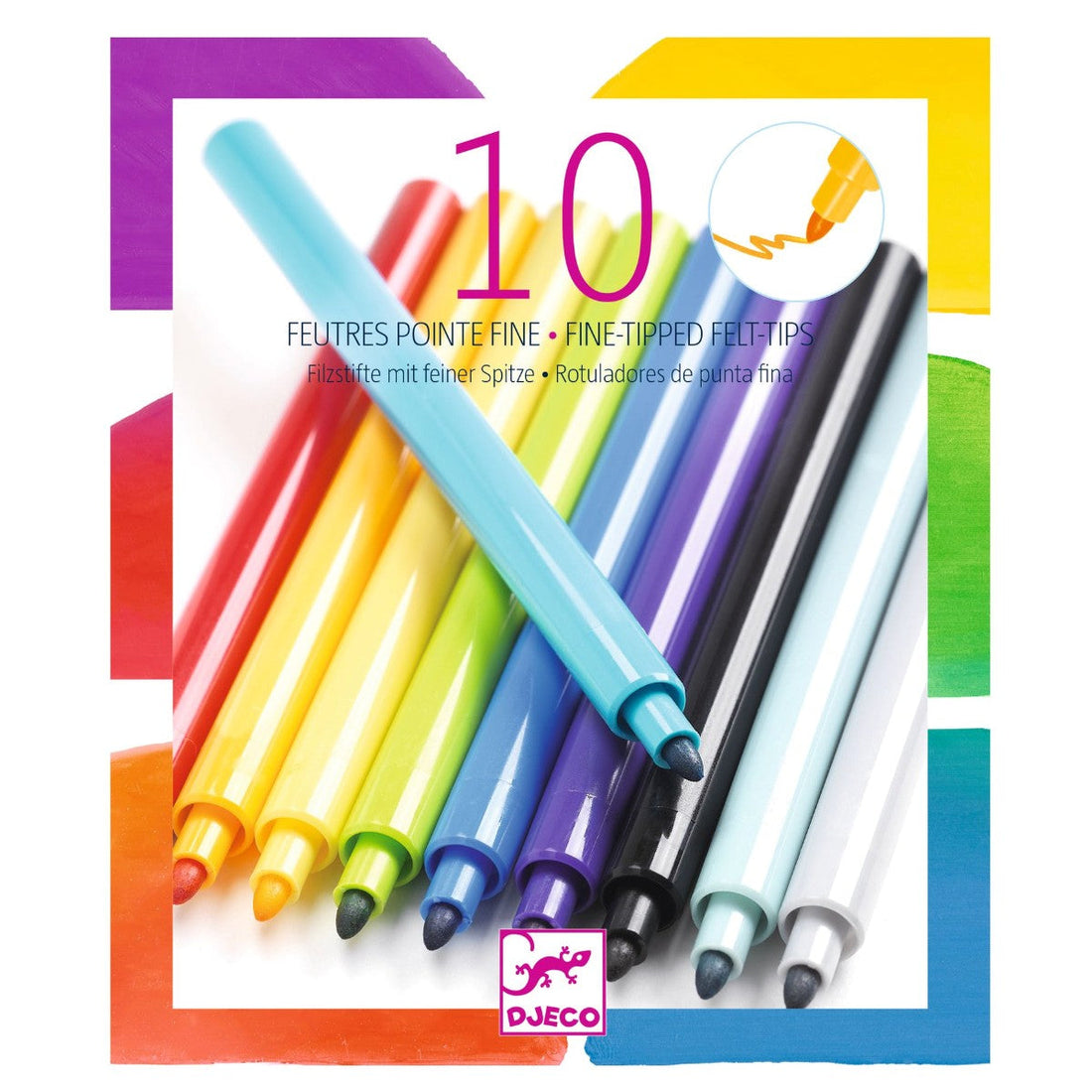 Djeco tusjer, Regnbue - 10 stk