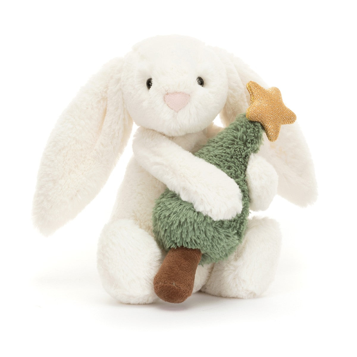 Jellycat bamse, Bashful kanin, creme juletræ - 18 cm