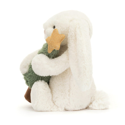 Jellycat bamse, Bashful kanin, creme juletræ - 18 cm