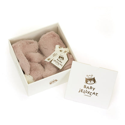 Baby Jellycat Luxe koseklut i gaveeske, Rosa kanin