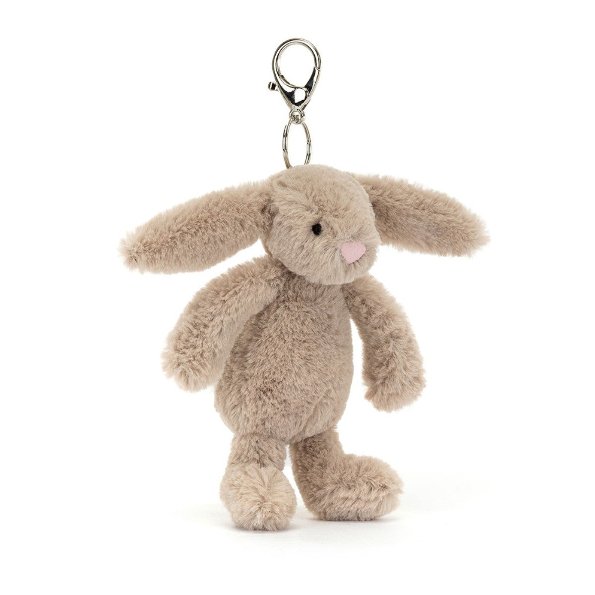 Jellycat nøkkelring, Bashful anheng til vesken - Beige kanin