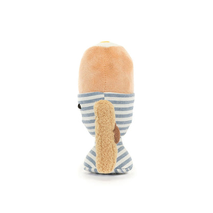 Jellycat bamse, Amuseable æg, Bløtkokt egg med brød - 16 cm