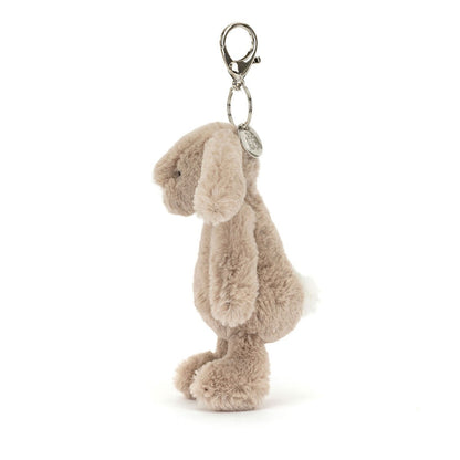 Jellycat nøkkelring, Bashful anheng til vesken - Beige kanin