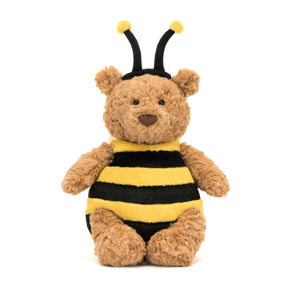 Jellycat bamse, Bartholomew Bjørn som bi – 39 cm