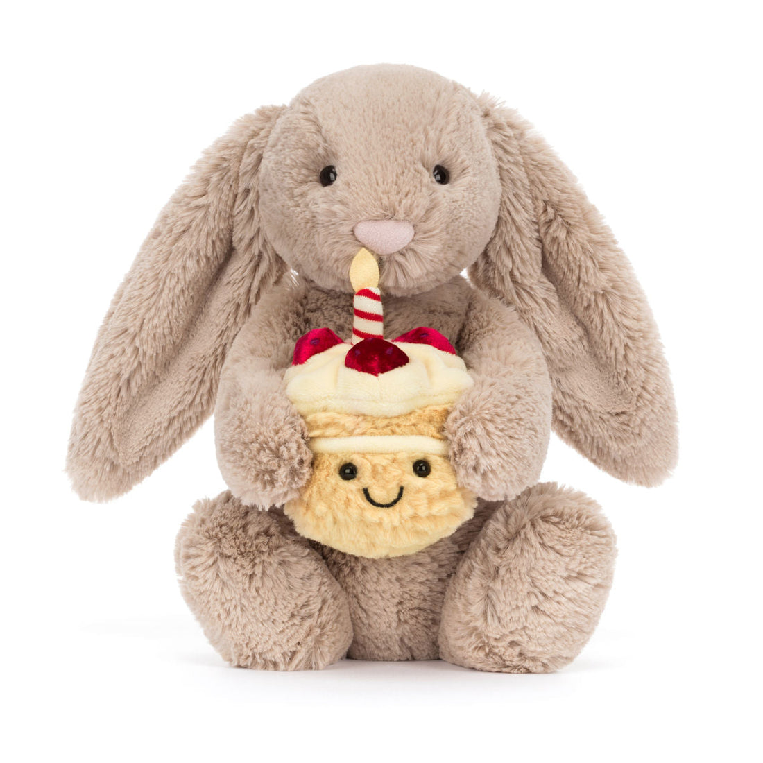 Jellycat kosedyr, Bashful birthday kanin med kake - 31 cm
