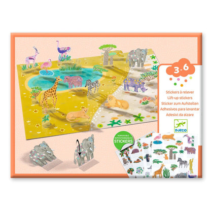 Djeco kreative stående klistremerker, dyr