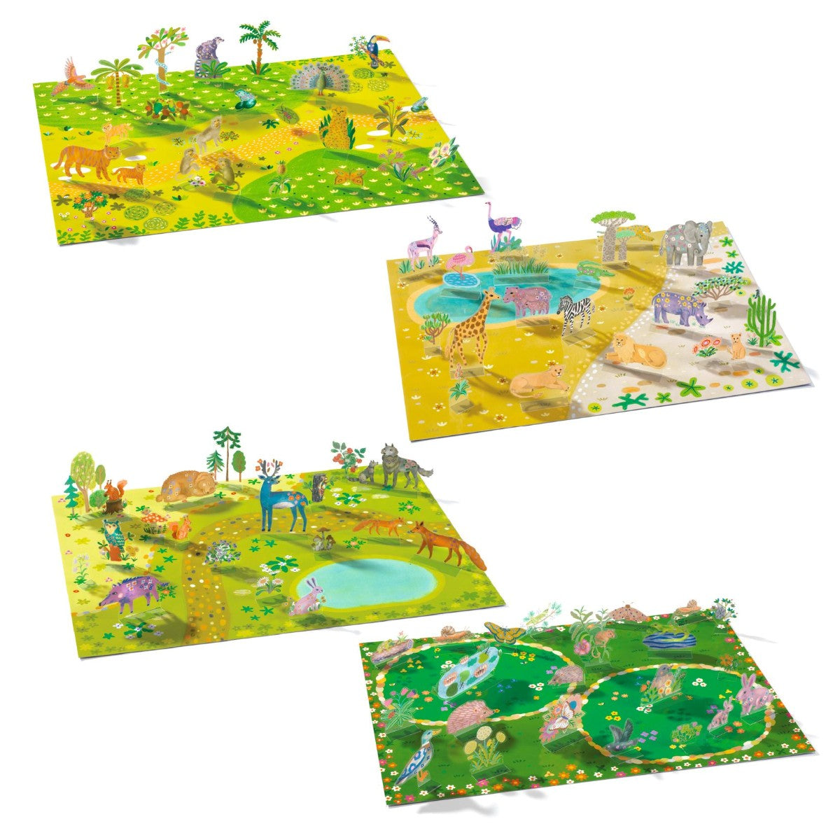 Djeco kreative stående klistremerker, dyr