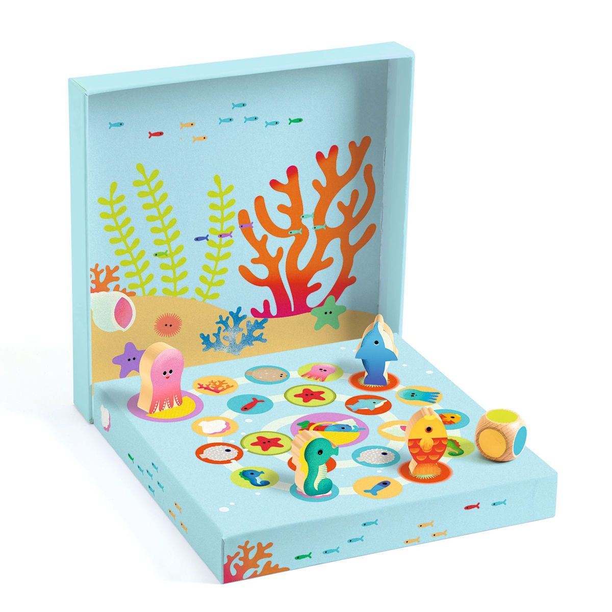Djeco Treleker Spill, Ludo Havet 4 spill - fiskespill