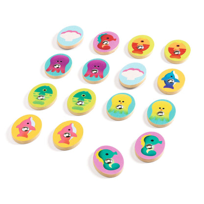 Djeco Treleker Spill, Ludo Havet 4 spill - fiskespill