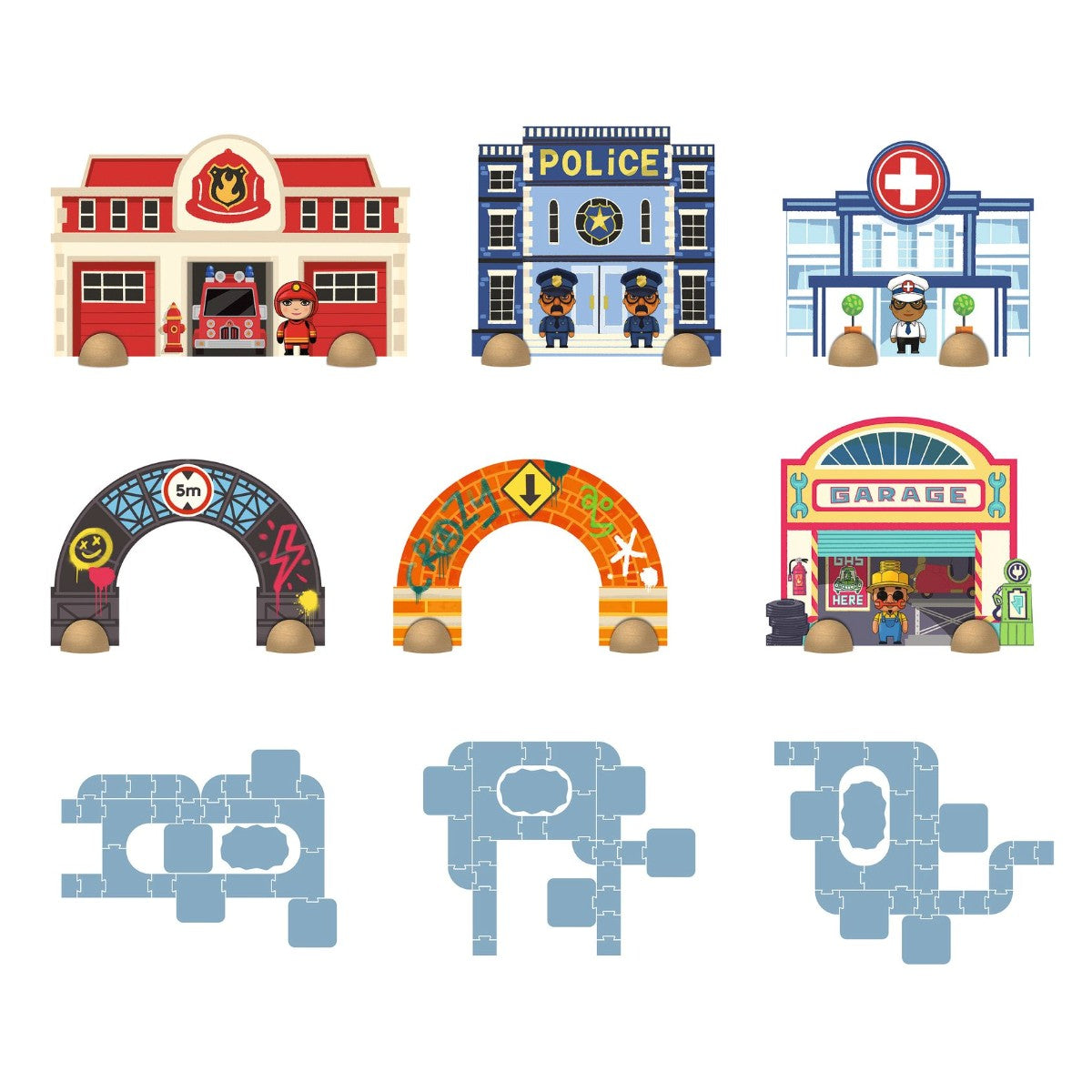 Crazy Motors, veipuslespill Byen - 33 brikker