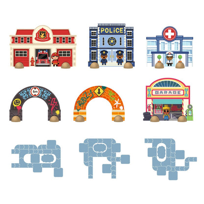 Crazy Motors, veipuslespill Byen - 33 brikker