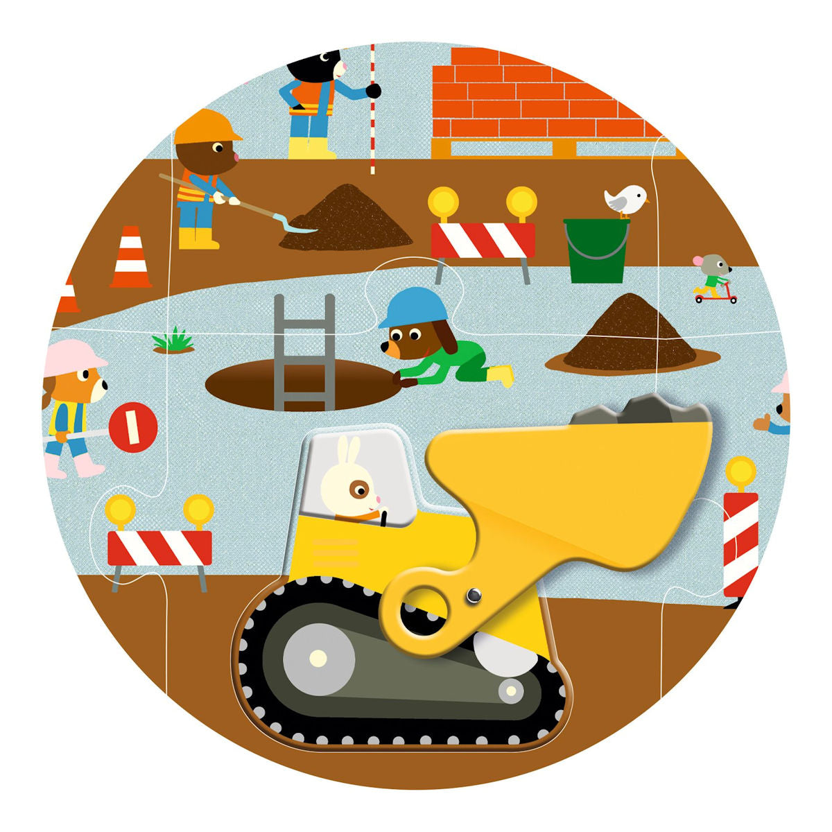 Djeco gulvpuslespill, Gulvpuslespill - Byggeplassen