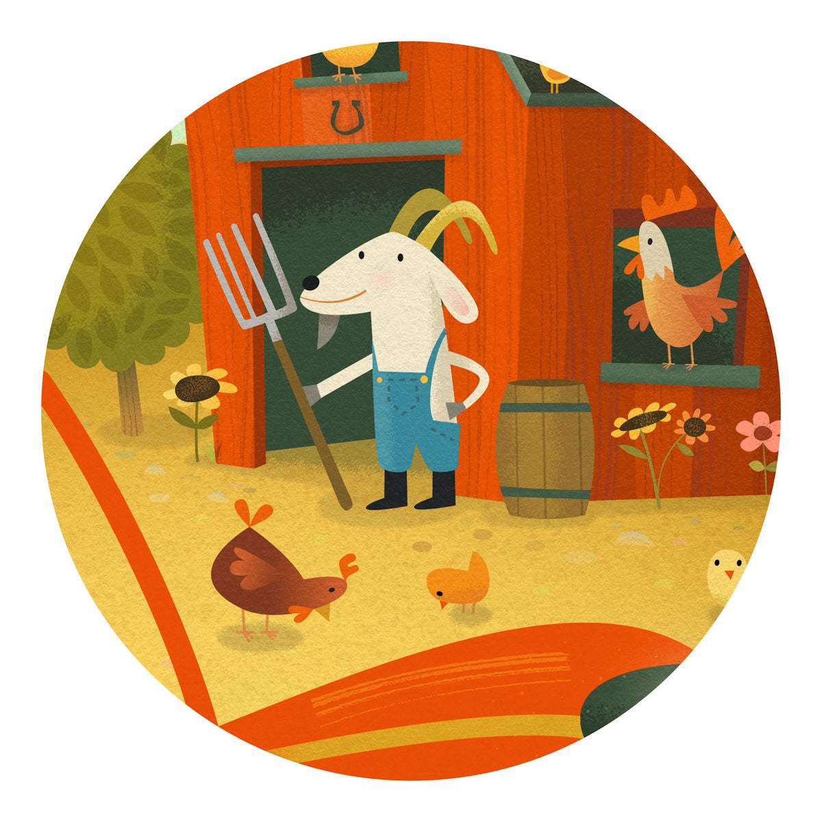 Djeco Silhuettpuslespill, Traktor - 16 brikker