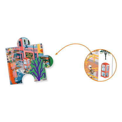 Djeco Observasjonspuslespill, Byen - 200 brikker