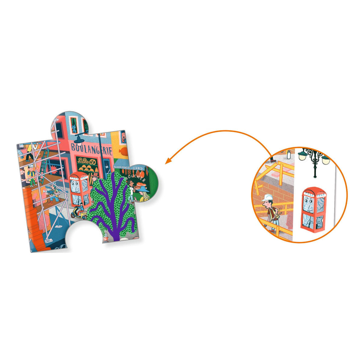 Djeco Observasjonspuslespill, Byen - 200 brikker