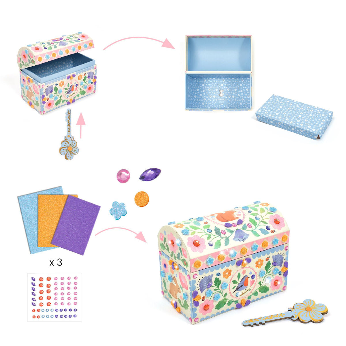 Djeco DIY - Skattekiste, superskatter