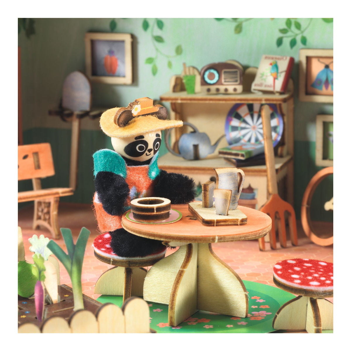 Djeco Mi House, Miniatyrunivers i koffert - Olive