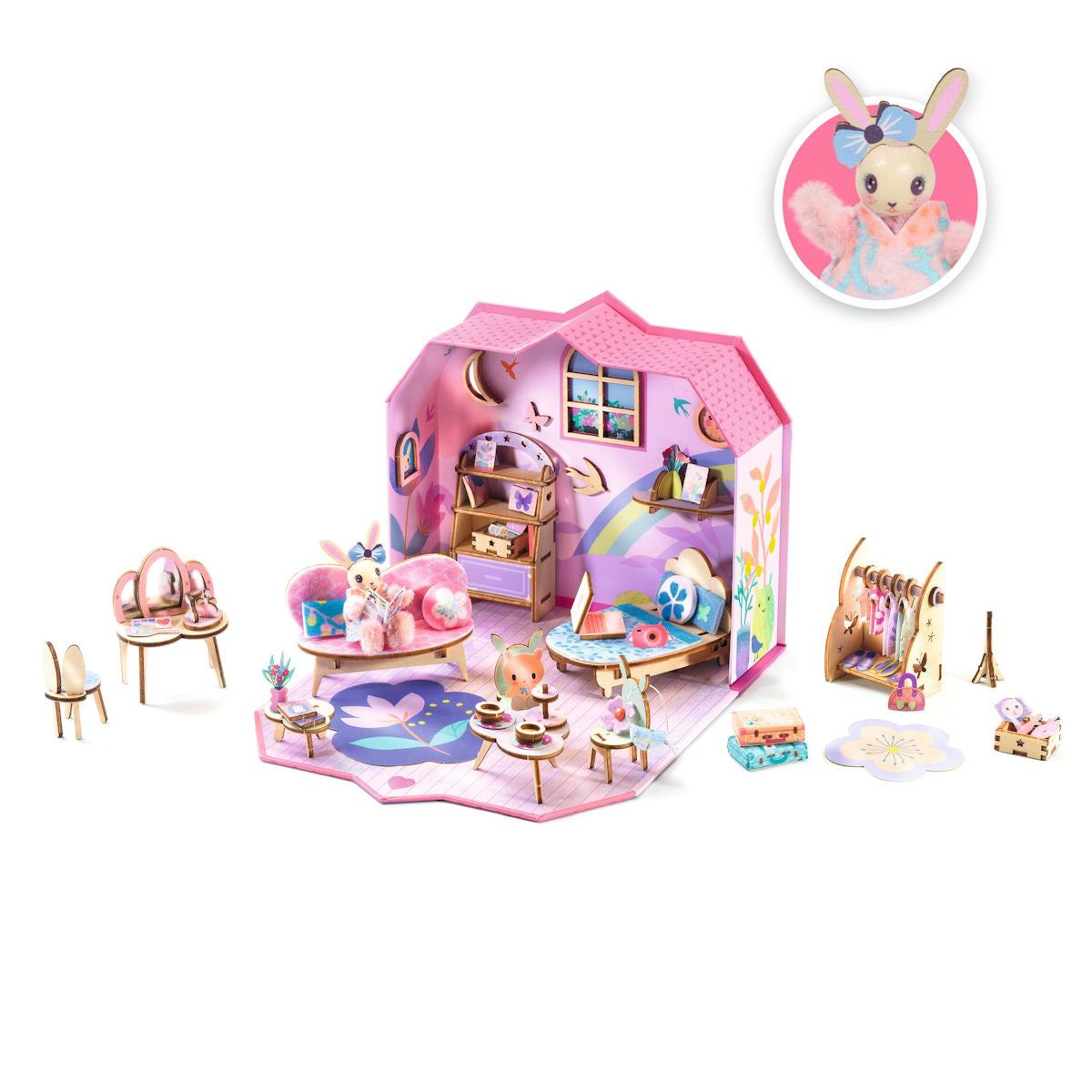 Djeco Mi House, DIY Miniatyrunivers i koffert - Rosie
