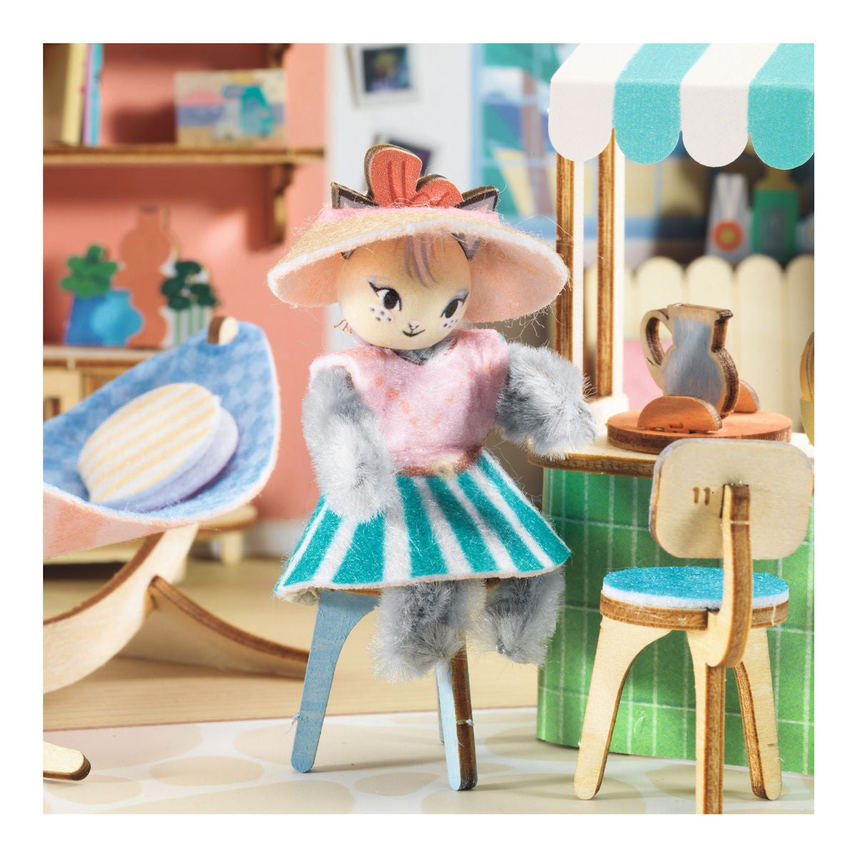 Djeco Mi House, Miniatyrunivers i koffert - Mia