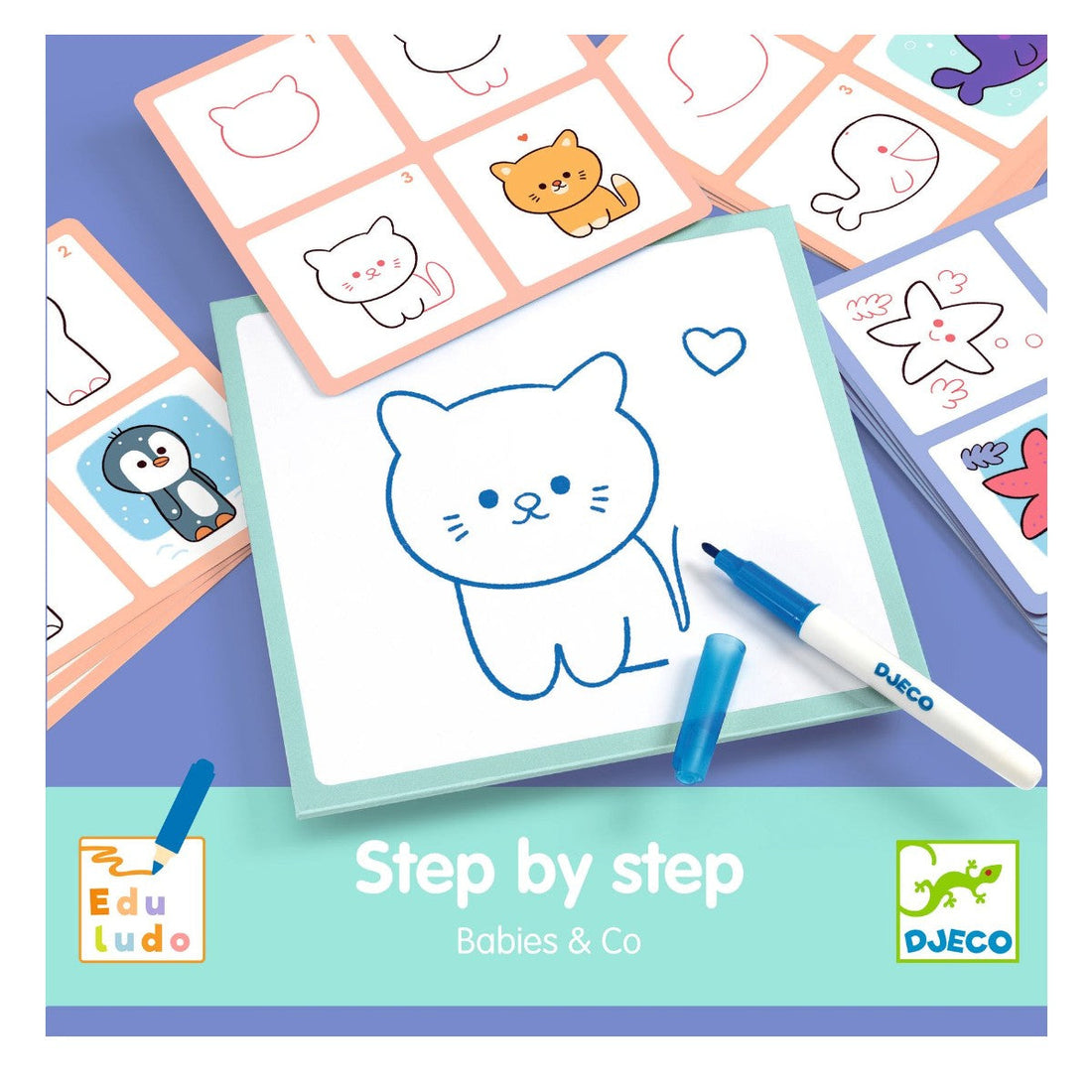 Djeco Læringsspill, Trinn for trinn 1, 2, 3 - Dyrebarn