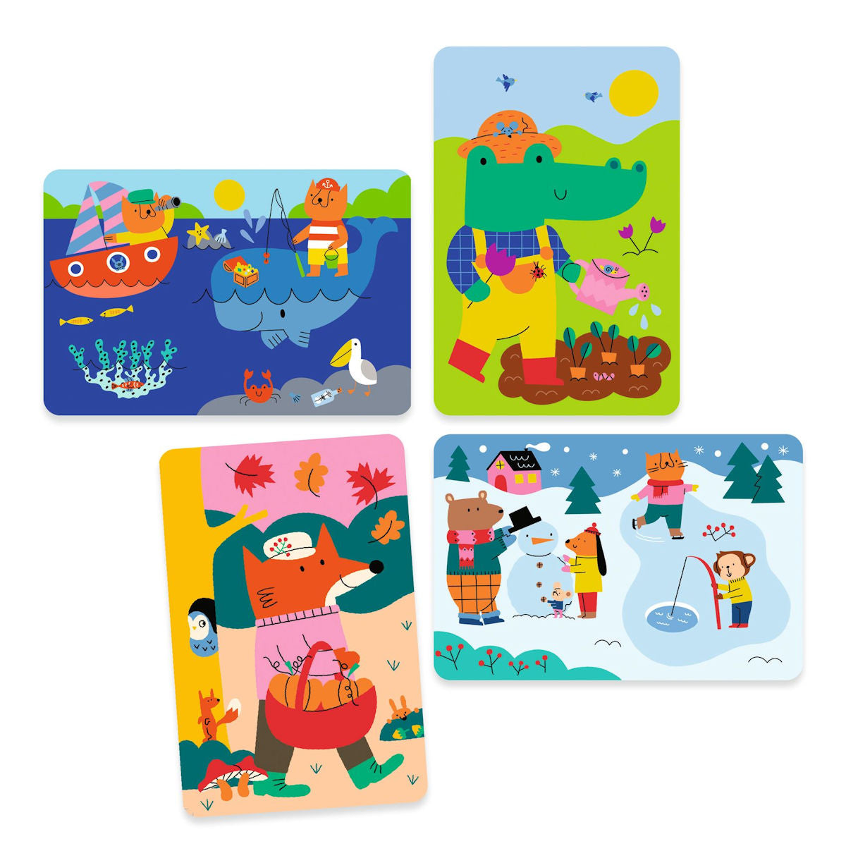 Djeco mal med vann, 4 årstider - Fra 18 mnd.