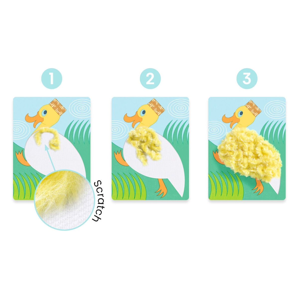 Djeco Kreativt sett med ullgarn, Fluffy dyr