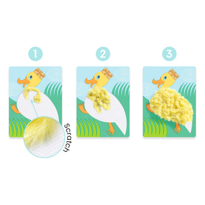 Djeco Kreativt sett med ullgarn, Fluffy dyr