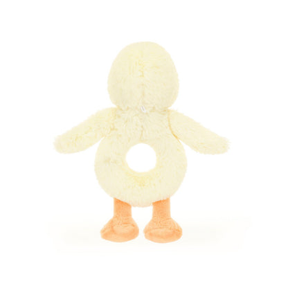 Baby Jellycat Bashful ring rangle, Andunge, gul - 18 cm