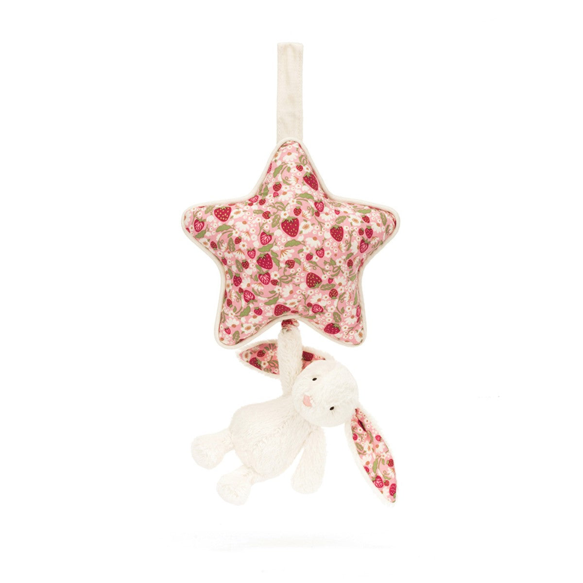 Baby Jellycat spilledåse, Bashful kanin - Mimi Strawberry