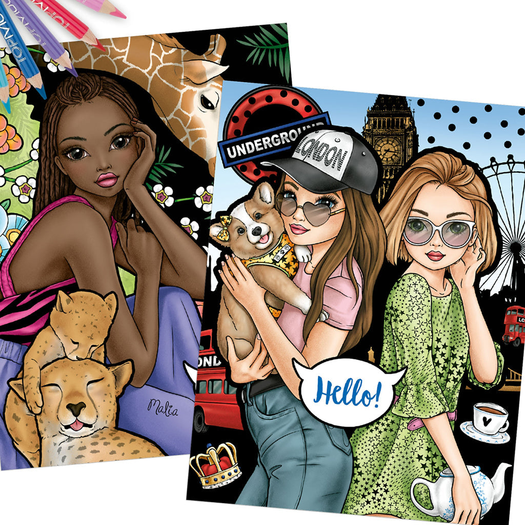 TopModel &amp; Friends Male- og Designbok