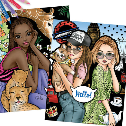 TopModel &amp; Friends Male- og Designbok