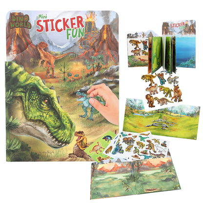 Dino World Mini Sticker Fun, Aktivitetsbok m. klistermerker