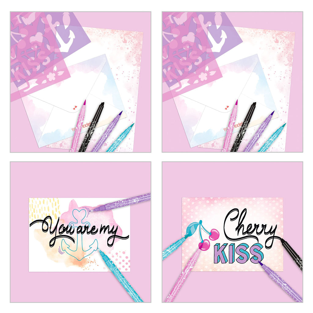 TopModel Håndlettering Boks Sett, Design brev og kort